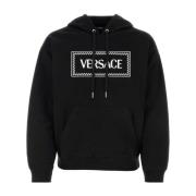Zwarte katoenen sweatshirt Versace , Black , Heren