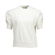 Offwhite Smela T-Shirt met Ballonmouwen Drykorn , White , Dames