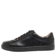 Pre-owned Leather sneakers Gianvito Rossi Pre-owned , Black , Dames