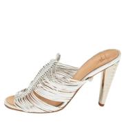 Pre-owned Leather sandals Giuseppe Zanotti Pre-owned , Gray , Dames