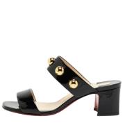 Pre-owned Leather sandals Christian Louboutin Pre-owned , Black , Dame...