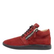 Pre-owned Suede sneakers Giuseppe Zanotti Pre-owned , Red , Dames