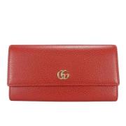 Pre-owned Leather wallets Gucci Vintage , Red , Dames