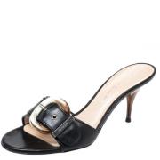 Pre-owned Leather sandals Casadei Pre-owned , Black , Dames