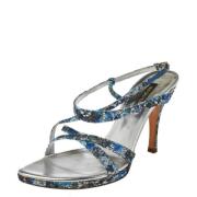 Pre-owned Fabric sandals Sergio Rossi Pre-owned , Blue , Dames