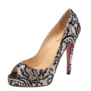 Pre-owned Lace heels Christian Louboutin Pre-owned , Black , Dames