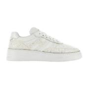 Witte Basketbal Leren Sneakers Hogan , White , Dames