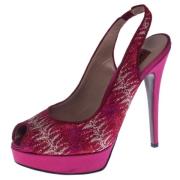 Pre-owned Satin sandals Missoni Pre-owned , Pink , Dames