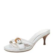 Pre-owned Leather sandals Sergio Rossi Pre-owned , White , Dames