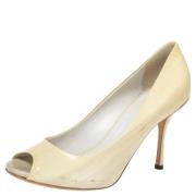 Pre-owned Leather heels Gucci Vintage , Beige , Dames