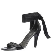 Pre-owned Satin sandals Gucci Vintage , Black , Dames