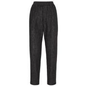 Zwarte high-waisted tapered jeans Brunello Cucinelli , Black , Dames