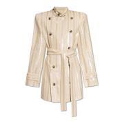 Stockholm korte trenchcoat The Mannei , Beige , Dames