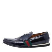 Pre-owned Leather flats Gucci Vintage , Black , Dames