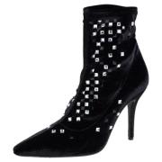 Pre-owned Velvet boots Giuseppe Zanotti Pre-owned , Black , Dames