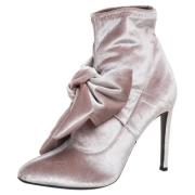 Pre-owned Velvet boots Giuseppe Zanotti Pre-owned , Beige , Dames