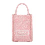 Mini Athena Geborduurde Handtas Versace , Pink , Dames