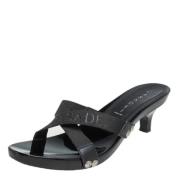 Pre-owned Fabric sandals Casadei Pre-owned , Black , Dames