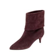 Pre-owned Suede boots Louis Vuitton Vintage , Red , Dames