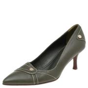 Pre-owned Leather heels Celine Vintage , Green , Dames