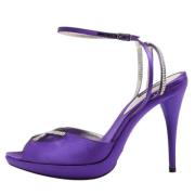 Pre-owned Satin sandals Dolce & Gabbana Pre-owned , Purple , Dames