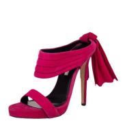 Pre-owned Suede sandals Oscar De La Renta Pre-owned , Pink , Dames