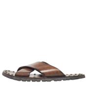 Pre-owned Leather sandals Dolce & Gabbana Pre-owned , Brown , Dames