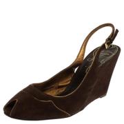 Pre-owned Suede sandals Prada Vintage , Brown , Dames