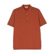 Klei Oranje Katoenen T-shirt Boglioli , Red , Heren