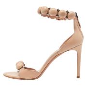 Pre-owned Leather sandals Alaïa Pre-owned , Beige , Dames