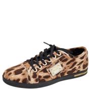 Pre-owned Fabric sneakers Dolce & Gabbana Pre-owned , Brown , Dames