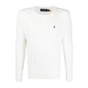 Witte Sweaters met Exclusieve Pony Borduursel Polo Ralph Lauren , Whit...