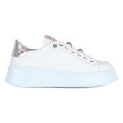 Leren Sneakers met Vlinder Detail Gio+ , White , Dames