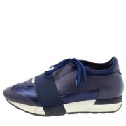 Pre-owned Leather sneakers Balenciaga Vintage , Blue , Dames