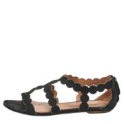 Pre-owned Suede sandals Alaïa Pre-owned , Black , Dames
