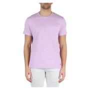 Manderly FIM 01 Katoenen T-shirt Peuterey , Purple , Heren