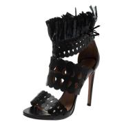 Pre-owned Leather sandals Alaïa Pre-owned , Black , Dames