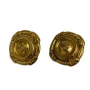 Pre-owned Metal earrings Chanel Vintage , Yellow , Dames