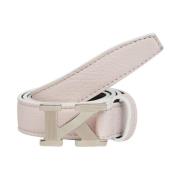 Roze Riem van hertenhuid met handgestikte afwerking Kiton , Pink , Dam...