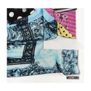 Katoenen sjaal met print Moschino , Multicolor , Unisex