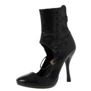 Pre-owned Leather boots Prada Vintage , Black , Dames