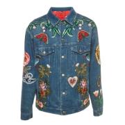 Pre-owned Denim outerwear Gucci Vintage , Blue , Dames