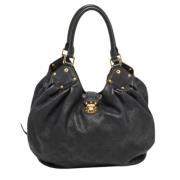 Pre-owned Leather handbags Louis Vuitton Vintage , Black , Dames