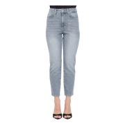 Hoge taille straight fit denim jeans Only , Blue , Dames