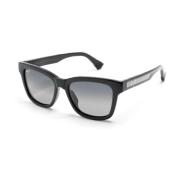 Hanohano Gs644-14A Shiny Black W/Trans Light Grey Sunglasses Maui Jim ...