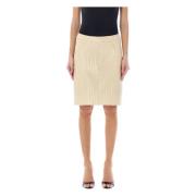 Krokodillenprint Leren Midi Rok Tom Ford , White , Dames