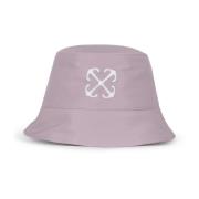Burnished Lilac White Arrow Bucket Hat Off White , Purple , Dames