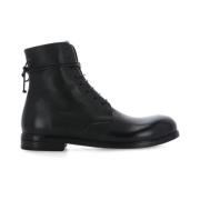 Zwarte Leren Laarzen voor Mannen Marsell , Black , Heren