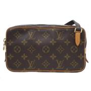 Pre-owned Canvas clutches Louis Vuitton Vintage , Brown , Dames