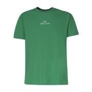 Groene Katoenen T-shirt met Logo Borduursel Polo Ralph Lauren , Green ...